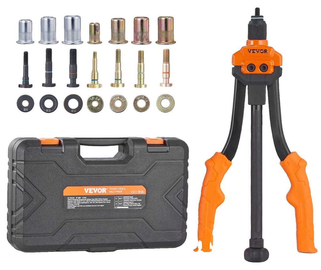 VEVOR Klemmofset, blindnietset, set met 7 metrische en Productafbeelding 