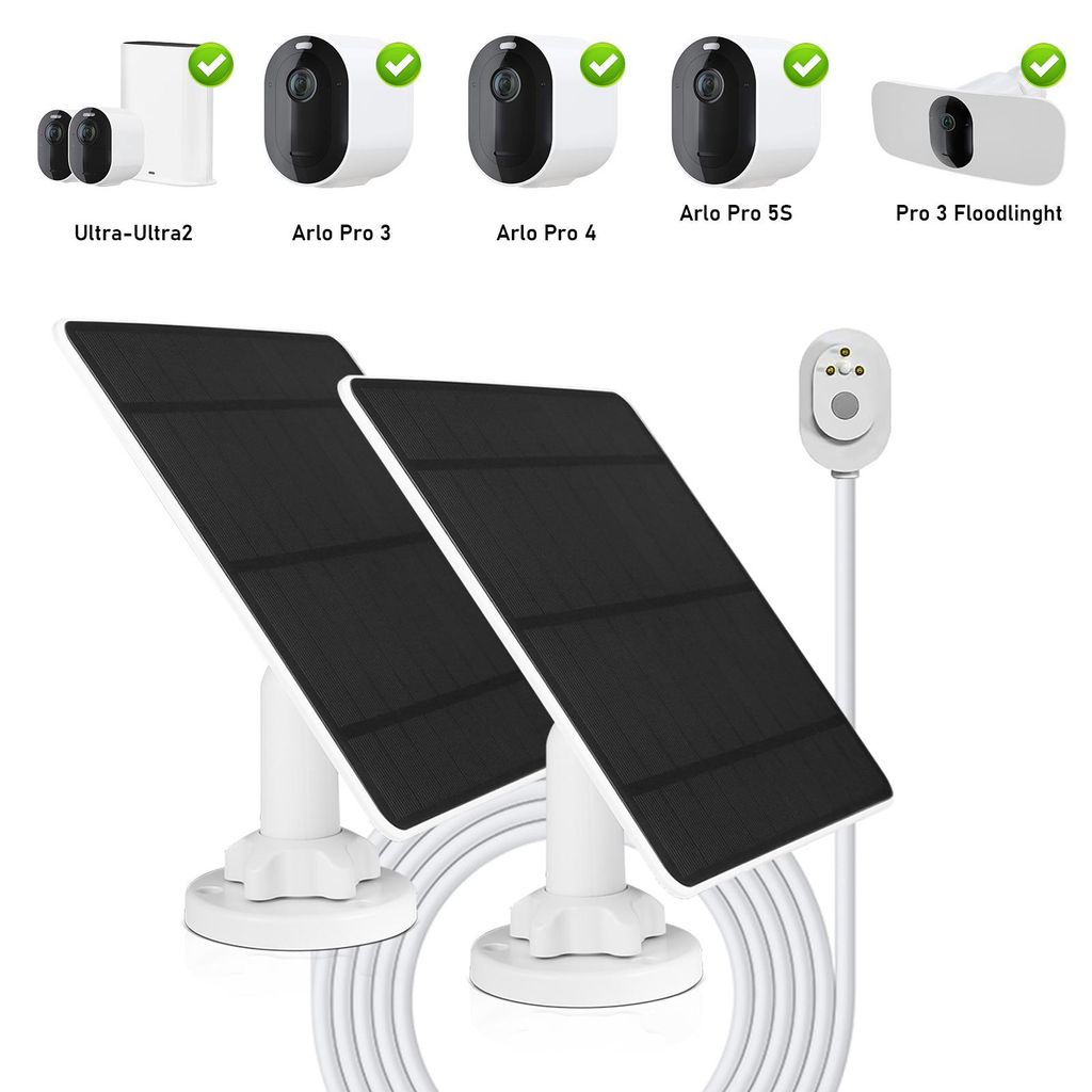 2x 5W solární panel pro akumulátorové monitorovací kamery, Obrázek produktu 