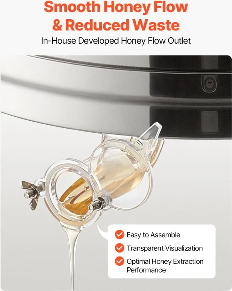Extracteur de miel manuel - Solution 6 cadres pour extraction sans casse
