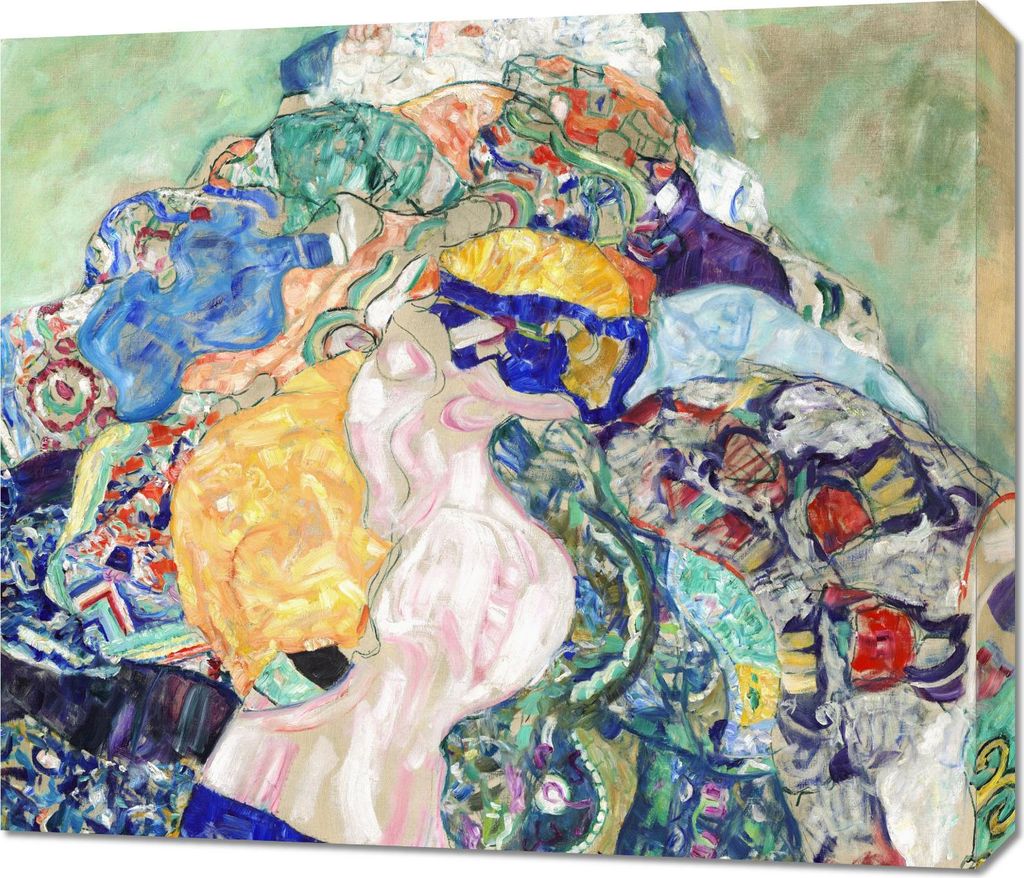 Bild 70x60cm Kind, Gustav Klimt Vintage für das Wohnzimmer
