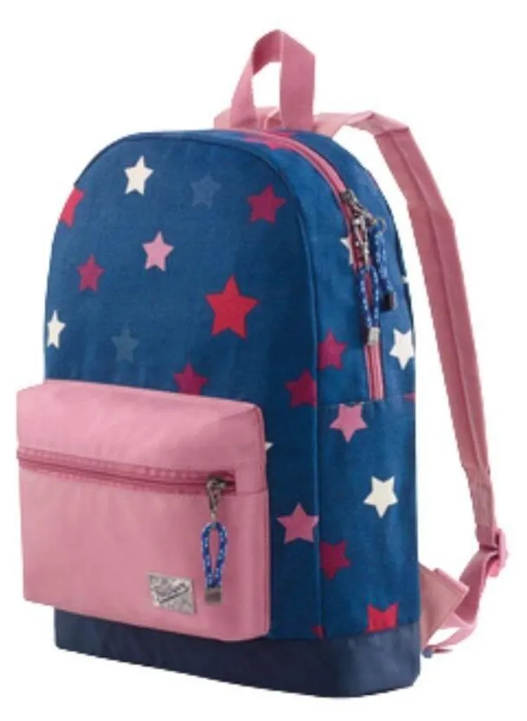 Sac à dos scolaire et loisirs Tommy Hilfiger motif étoiles bicolore