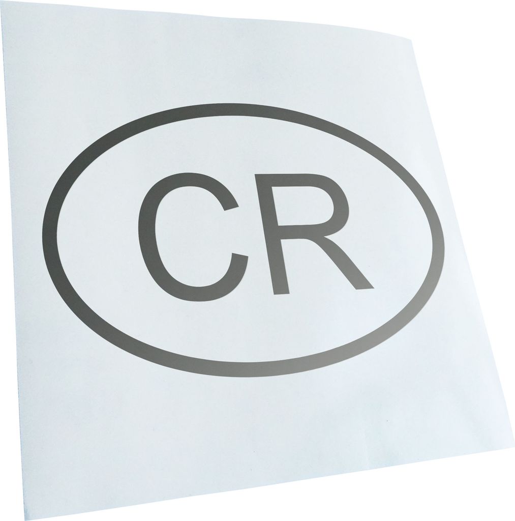 Kiwistar - Autoaufkleber - Costa Rica CR Heckscheibe - Aufkleber für Auto Kfz Fahrrad, LKW, Truck Mofa