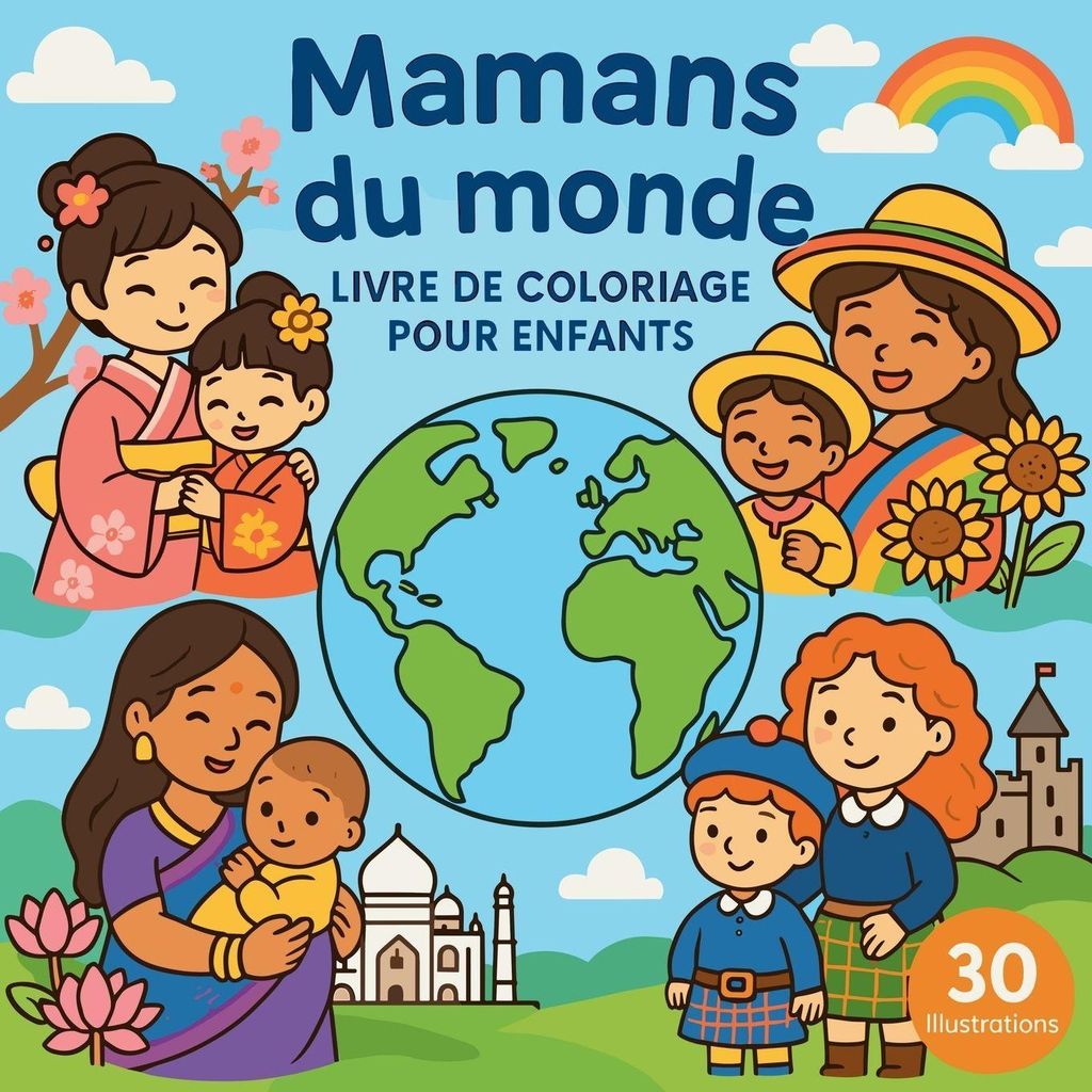 Mamans du monde - Livre de coloriage pour enfants