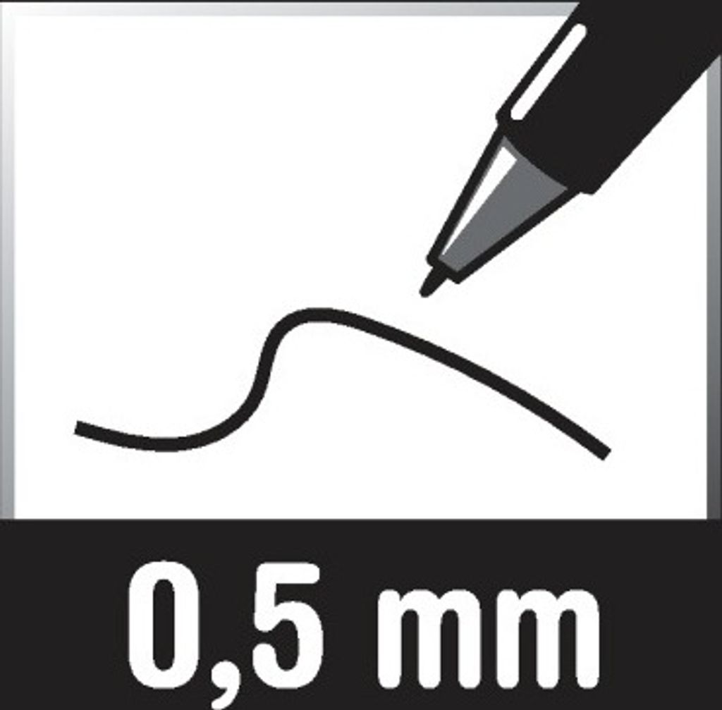 Držiak pera PILOT V-Pen Silver, šírka tuhy: 0,4 mm, čierny Obrázok produktu 