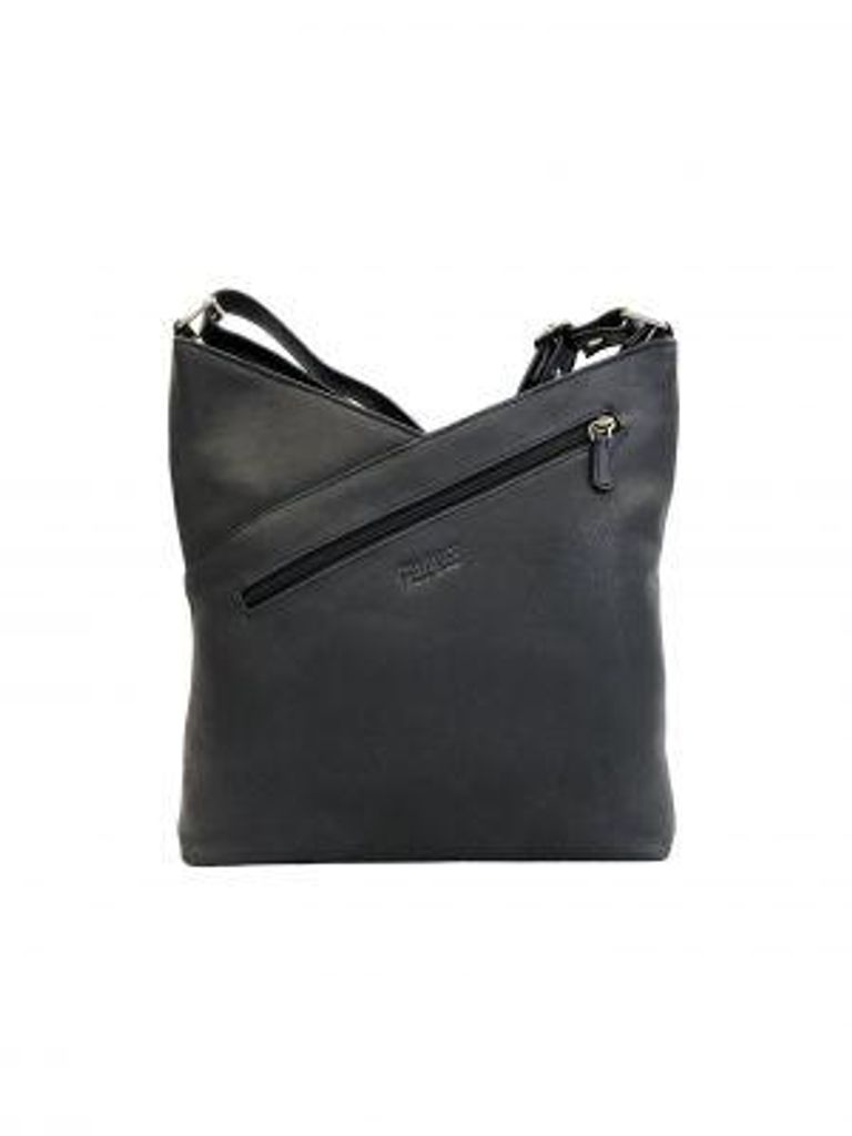 C6040 Cinino Umhängetasche Ledertasche Dunkelblau