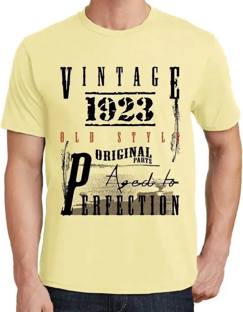 Herren Grafik T-Shirt Originalteile bis zur Perfektion gealtert 1923 – Original Parts Aged To Perfection 1923 – Geschenk 101. Geburtstag Jahres...