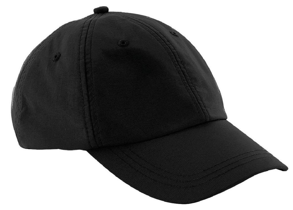 Beechfield Uni Wasserbeständig 6 Panel Baseball Kappe FK240 (Einheitsgröße) (Schwarz)
