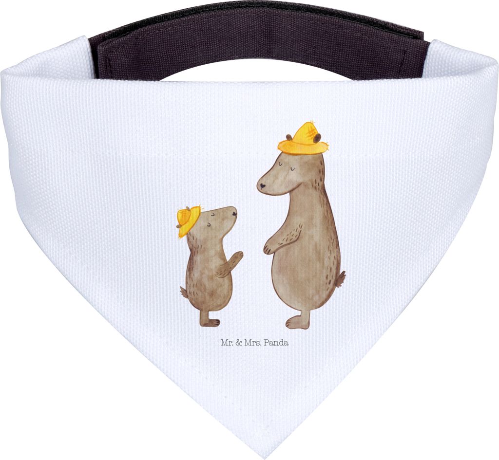 Mr. & Mrs. Panda Bandana Bären mit Hut - Weiß - Geschenk, Dad, Muttertag, Vatertag, Dreieckstuch, Kinder, Hunde Halstuch, Hals Tuch, Hund, Hundes...