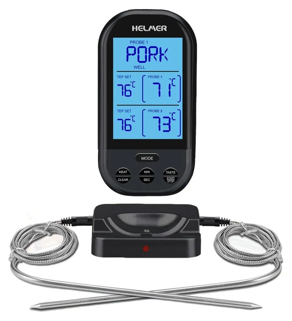 Réussissez vos Cuissons avec le Thermomètre HELMER TM 24 sans Fil 2 Sondes