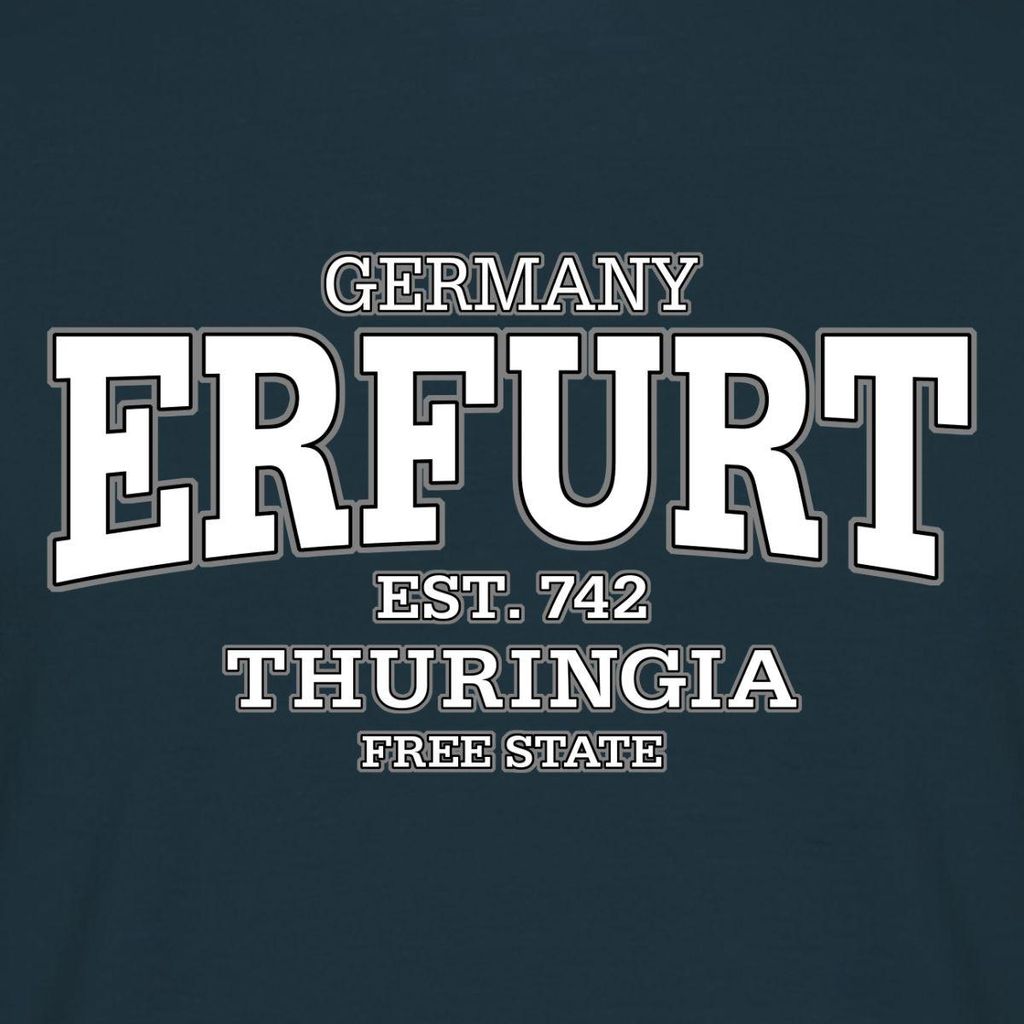 Spreadshirt Erfurt Thüringen Seit 742 Vintage Männer T-Shirt, 4XL, Navy