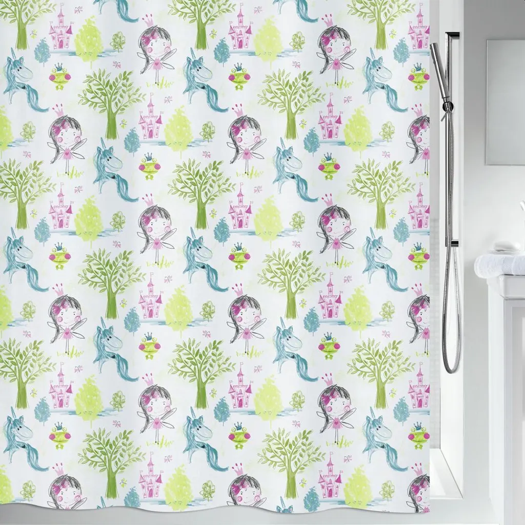 Spirella Tenda Doccia Professionale FAIRY - 100% Poliestere Bianco