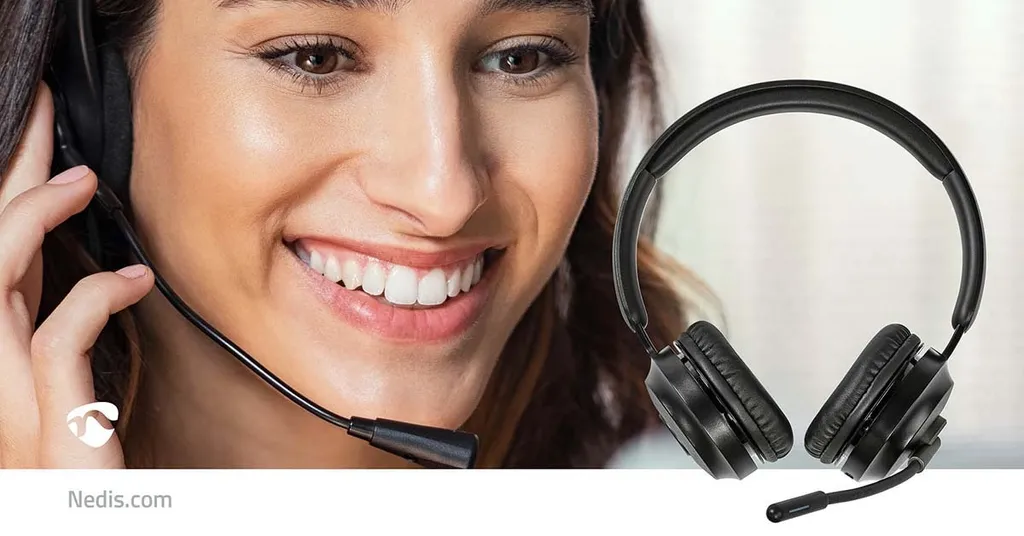 Cuffie Bluetooth Pieghevoli Nero - Auricolare Stereo PC con Microfono - 17