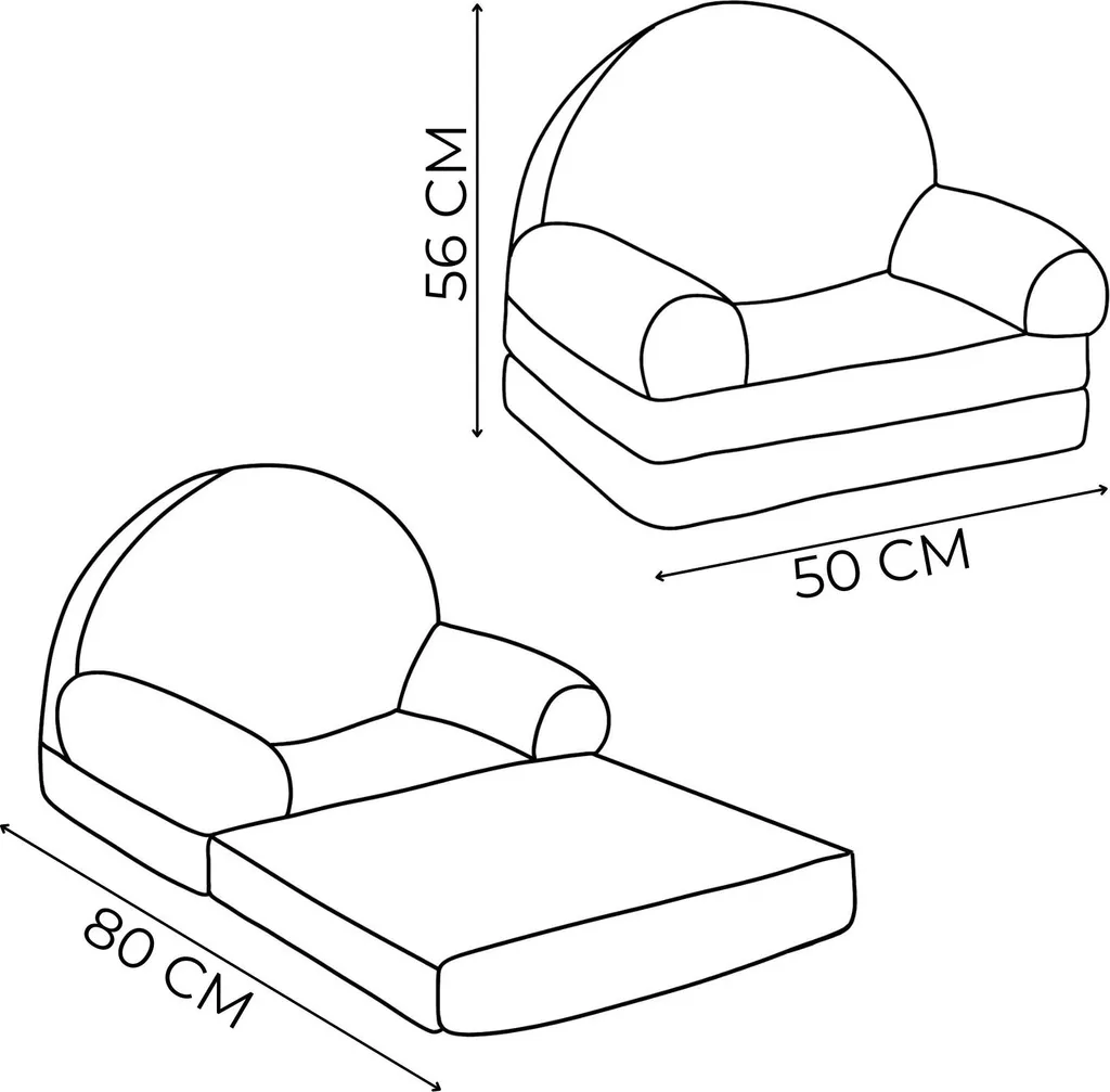 Kidsee Lot de 2 Chaises Pliantes pour Enfants Motif Renard Orange