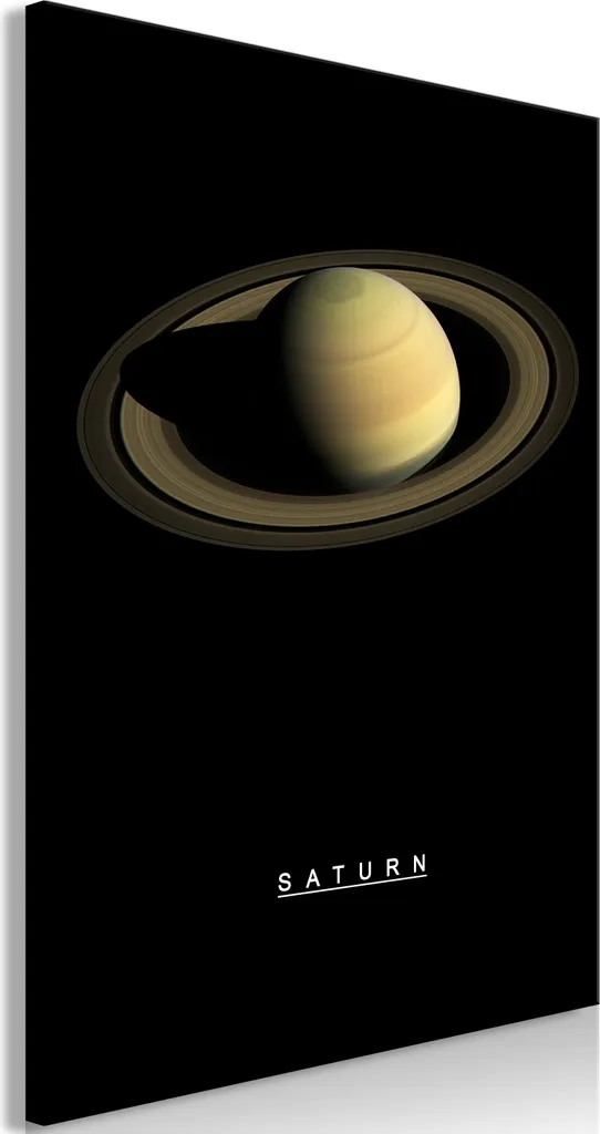 Arte per Piccoli Esploratori: Quadro Saturno su Tela 40x60 Verticale