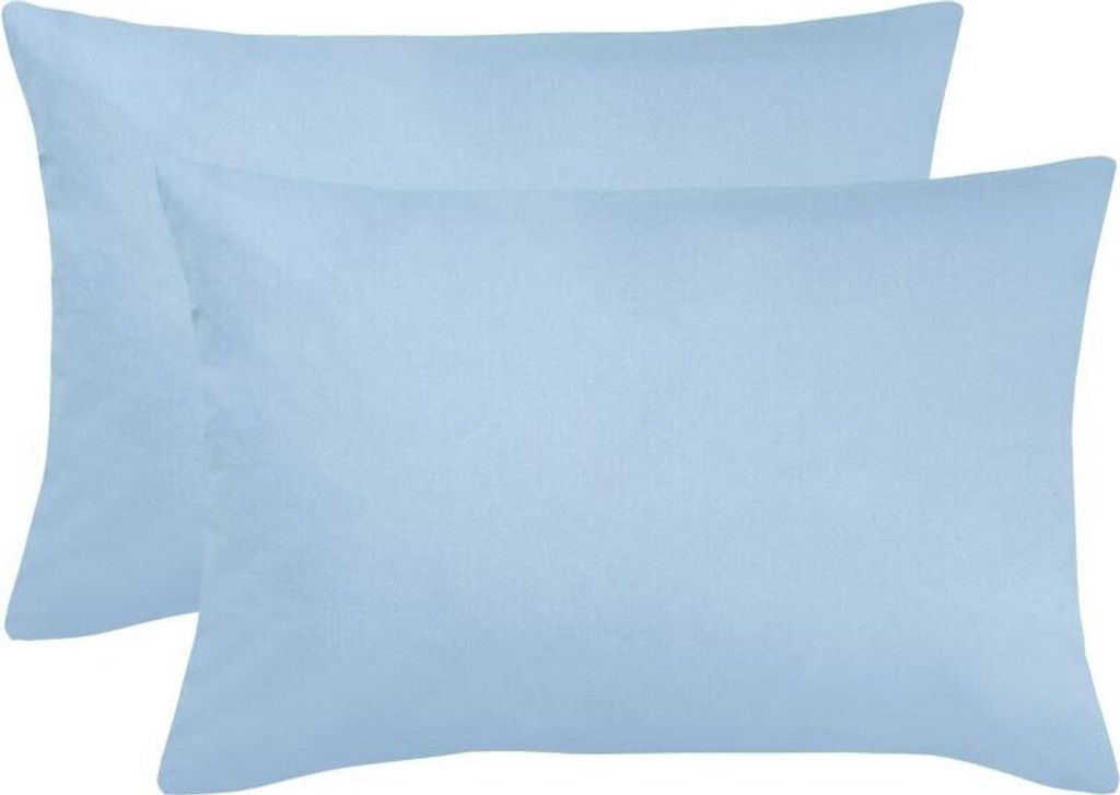 Bettwaren-Shop Single Jersey Kissenbezug Ulm 2er Pack 40x60 cm hellblau