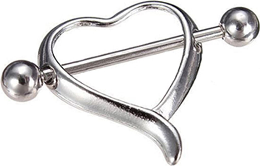 1 Stück y Love Heart Nippel Barbell Bar Ring Body Piercing Schmuck