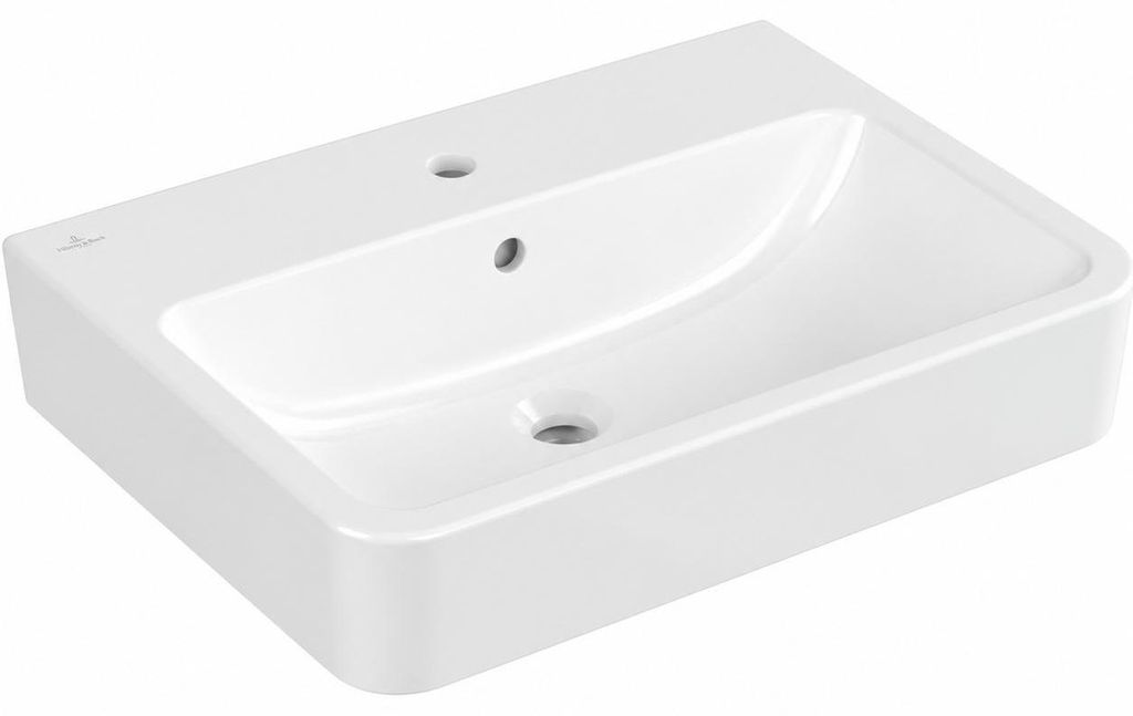 VILLEROY & BOCH O.NOVO Waschbecken eckig 60 cm, weiß Produktbild  KI-generiertes Bild