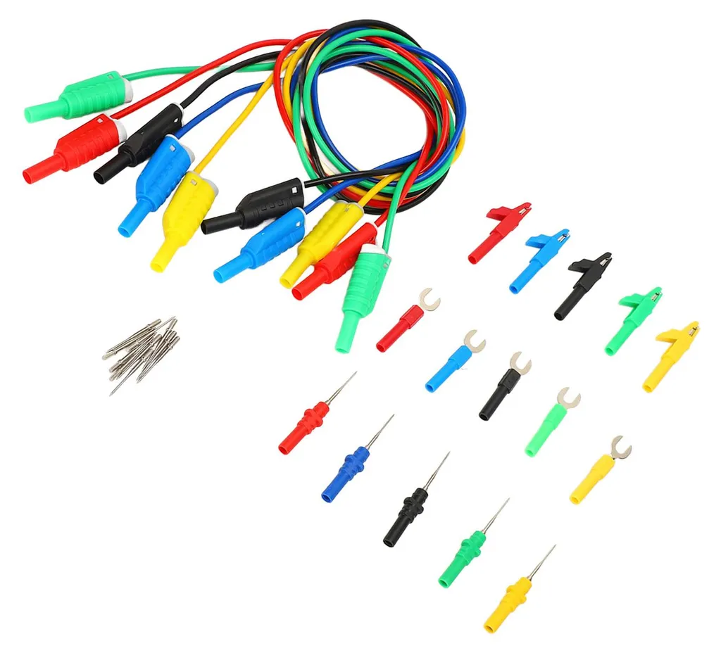 Pointes de test silicone empilables avec pinces et broches à fourche - 7
