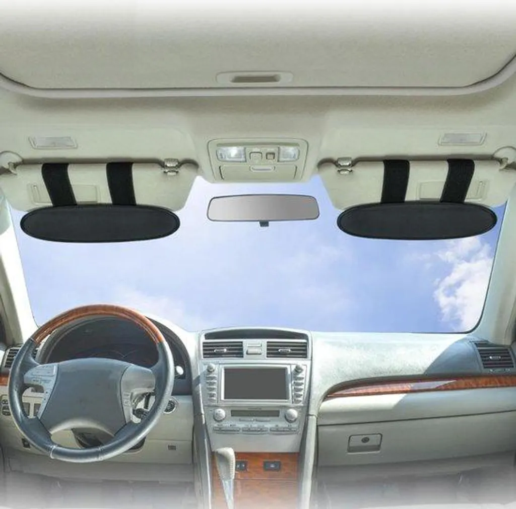 Pare-soleil pour voiture et camion : lot de 2 protections anti-reflets
