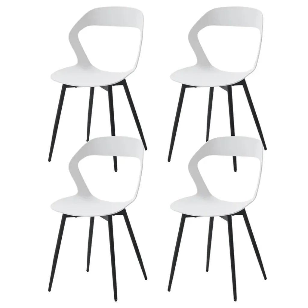 Chaises de table blanches design creux pour salle à manger contemporaine