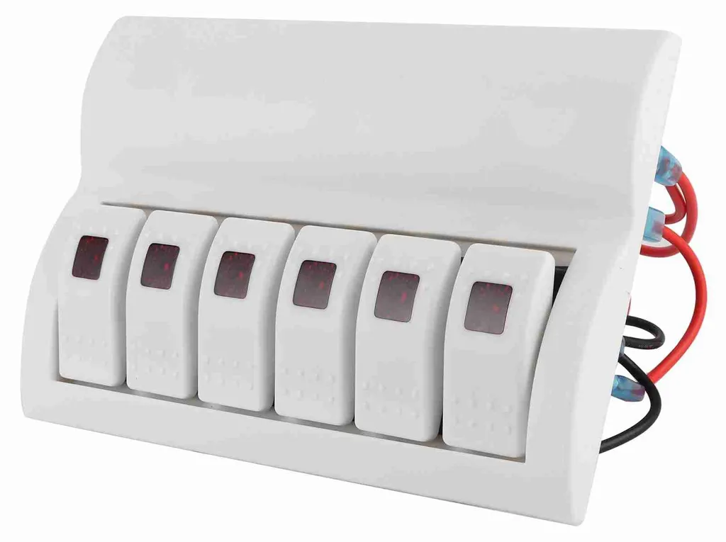 Panneau de commande 12V 24V à 6 interrupteurs et disjoncteurs de sécurité
