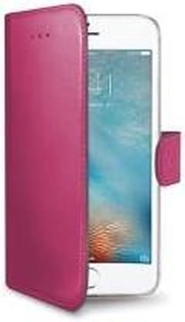 Custodia Celly Wally Libro Rosa 4.7" - Protezione Integrale e Stand