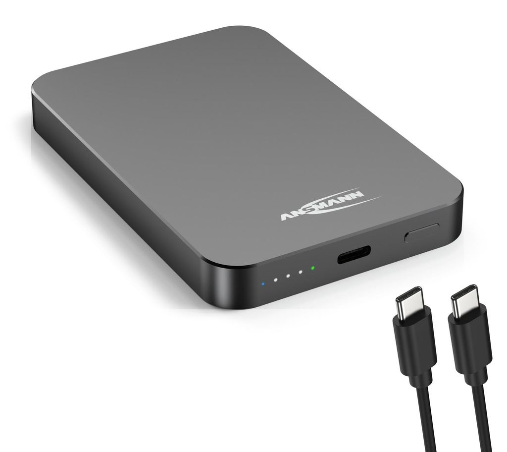 ANSMANN Magsafe Powerbank mit 5000 mAh, magnetisch, klein & kabellos