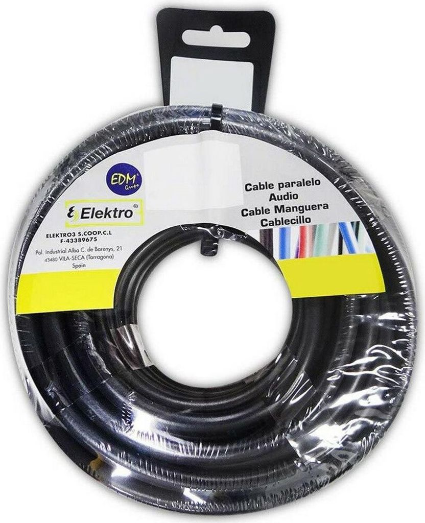 Flexible Kabelspule 1,5mm schwarz 50mts halogenfrei