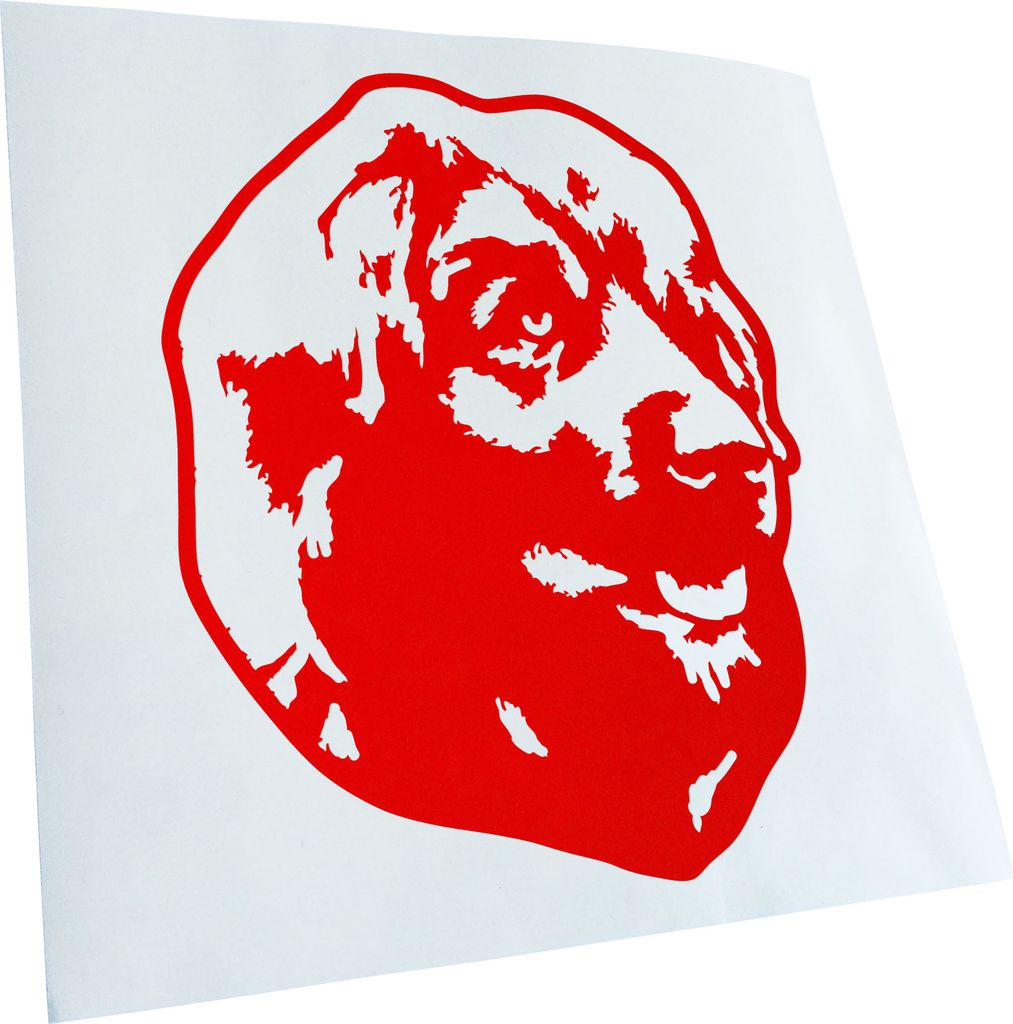 Kiwistar - Autoaufkleber - leonberger Hund - Rot - 50x38cm - Aufkleber für Auto, Laptop, Fahrrad, LKW, Motorrad mehrfarbig JDM Decal Racing