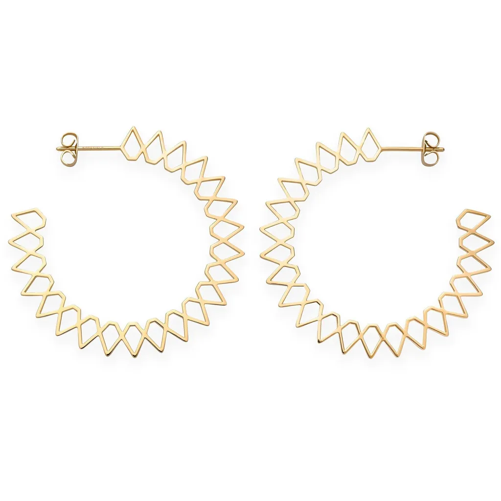 Rosefield Jewels JSPHG-J063 : Boucles d'Oreilles Anneaux Dorés Chic