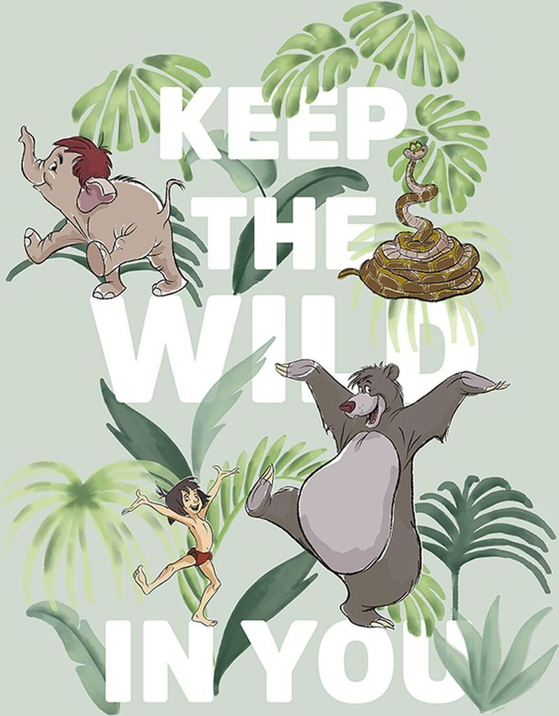 Disney Poster Dschungelbuch Grün - 611654 - 40 x 50 cm