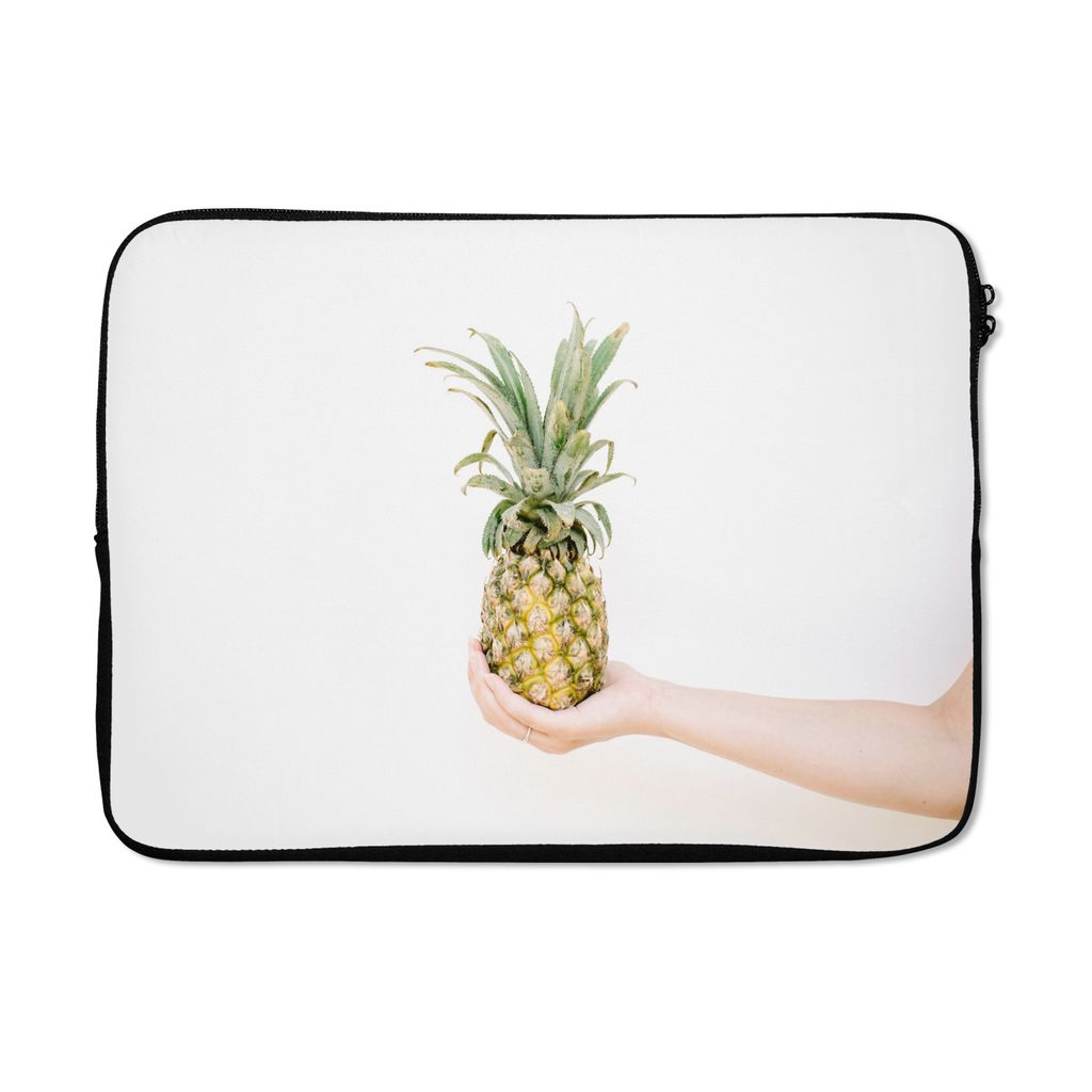 MuchoWow Laptop Hülle 14 ZollAnanas - Gelb - Tropisch Laptoptasche - Laptoptasche - Stoßsicher - Schutzhaube