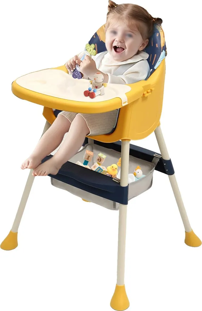 Chaise haute évolutive pour enfant de 6 mois, structure stable en PP