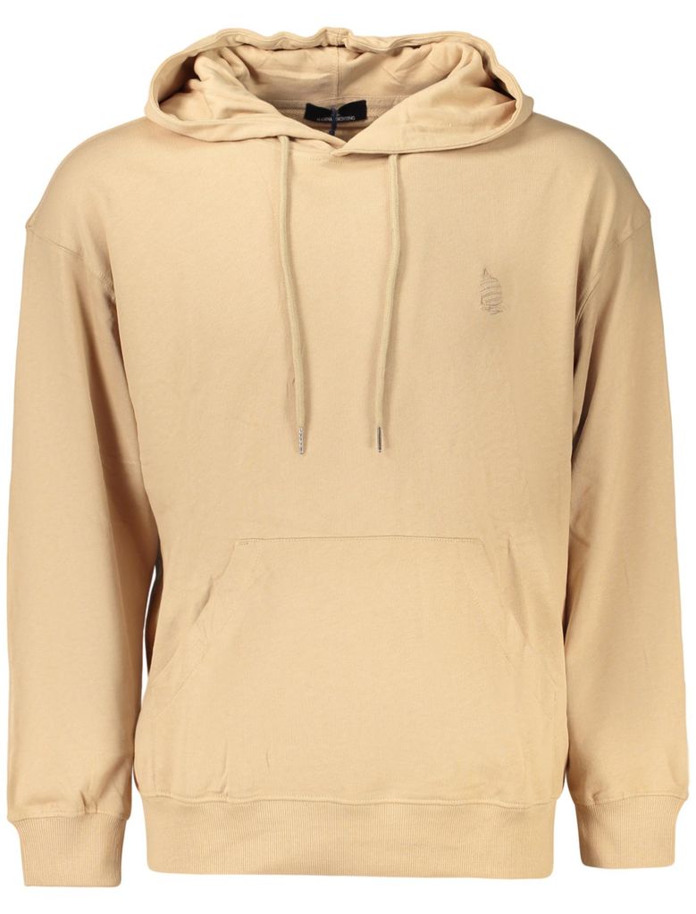 Beiges Herren-Sweatshirt ohne Reißverschluss - Stylischer Kapuzenpullover