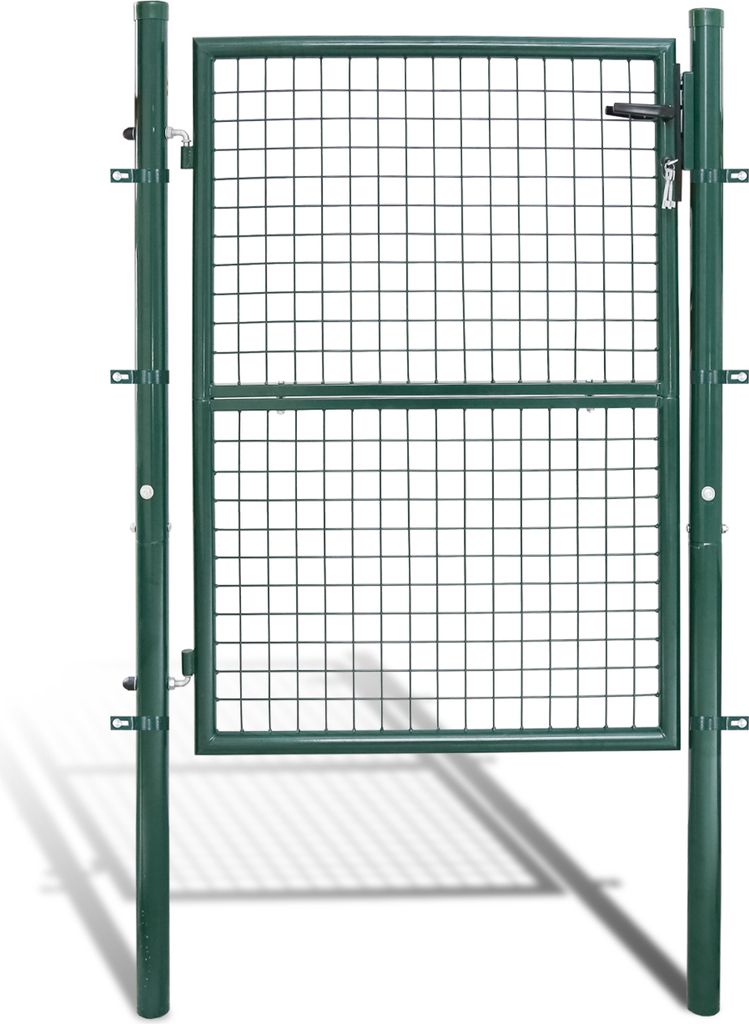 Yakimz Gartentor Gartentür Zauntür Zauntor Gartenpforte Pforte Gartenzaun Tor verzinkter Stahl Hoftür Garten 150x100CM Grün