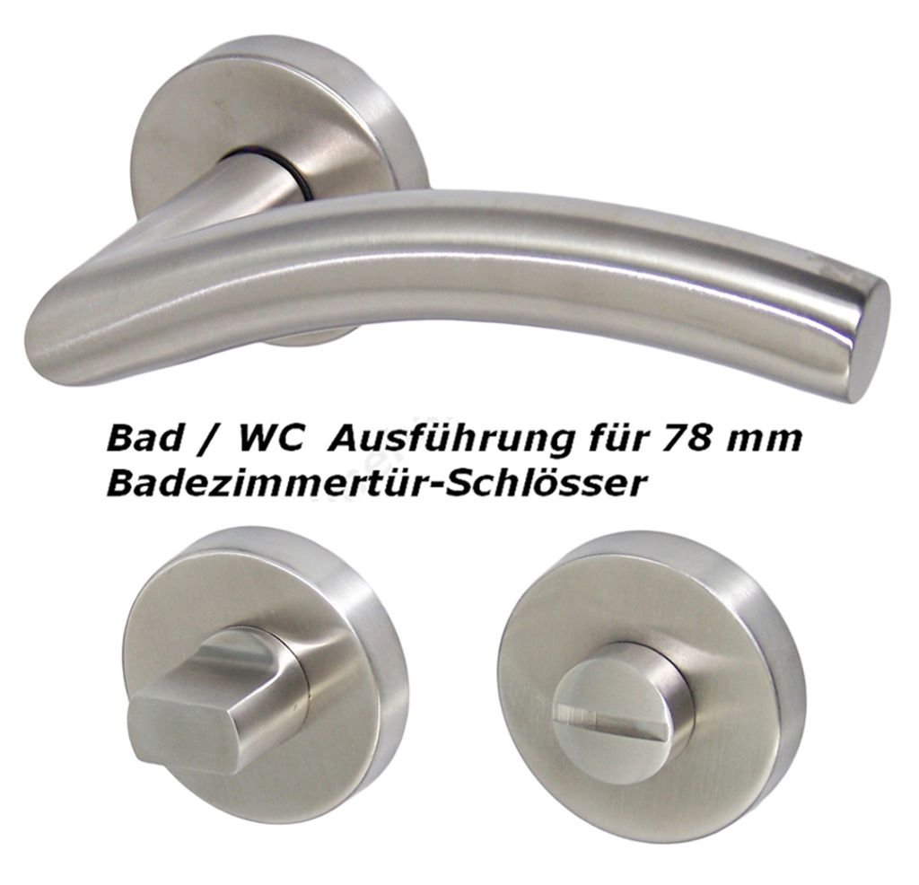 Edelstahl Türbeschlag Kurt R WC Türklinke Türgriffe Produktbild 