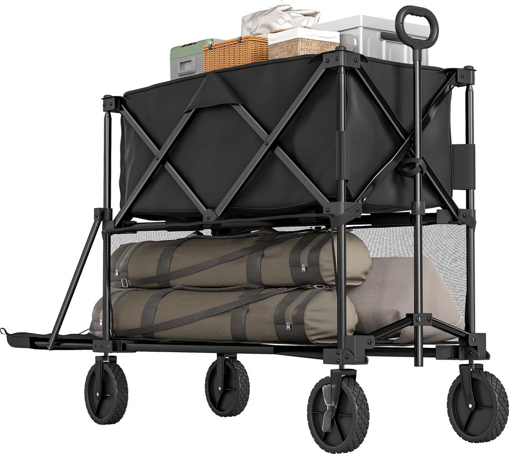Outsunny Gartenwagen 200 kg belast zweistufige Produktbild 