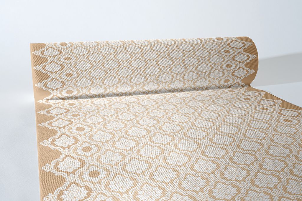 Sovie HORECA Tischläufer Mandy in Hellbraun aus Linclass Airlaid 40 cm x 24 m, 1 Stück - Ornamente