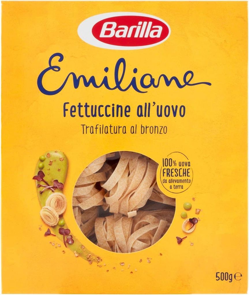 Barilla Emiliane Fettuccine all'uovo n 430 Pasta und ei 500g mehr raues Gebäck
