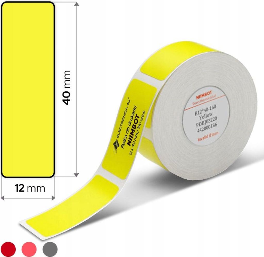 Selbstklebende Etiketten Thermosticker Niimbot D11 D110 D101 H1S 12x40