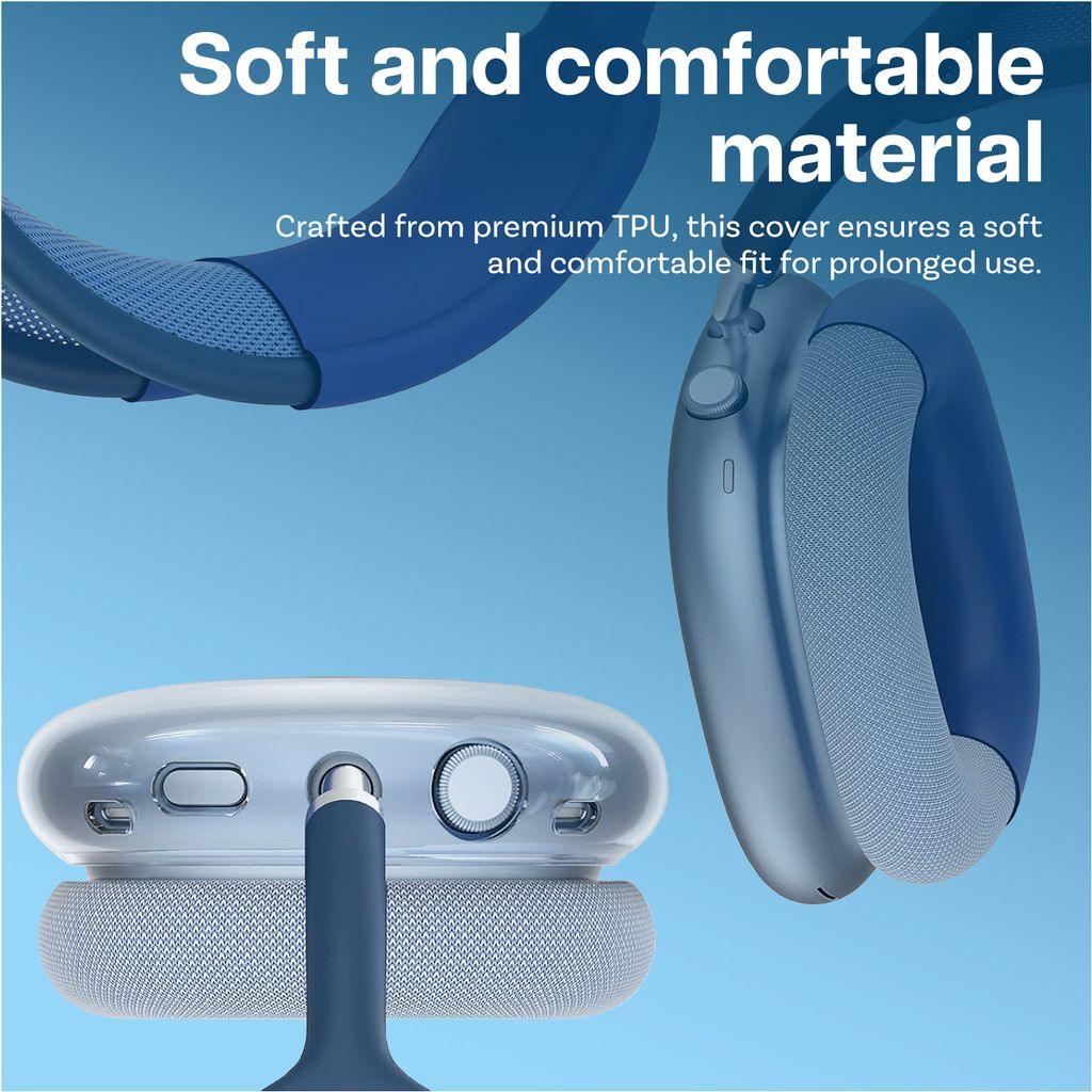 TPU Ohrpolster Für AirPods Max – Vollständige Abdeckung, Schützend & Bequem, Transparentes Design
