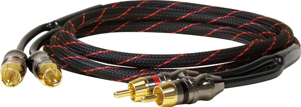 Câble Audio RCA Haute Fidélité Dynavox Noir et Rouge de 1,5 Mètre