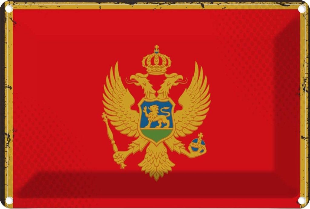 vianmo Blechschild 20x30 cm Monte Flagge Geburtstag Feiern Produktbild 