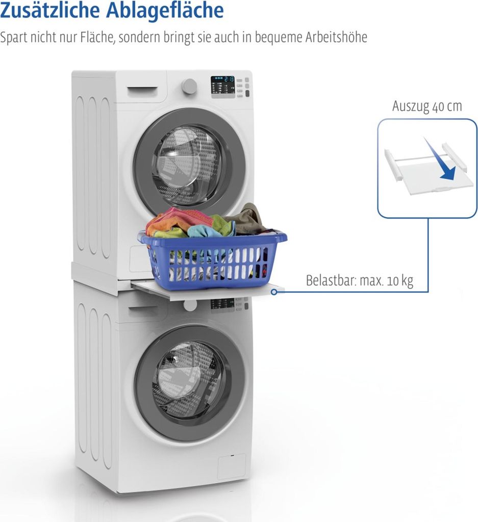 Xavax Transportroller – Ausziehbar 43–70 Cm, 300 Kg Tragkraft, Für Waschmaschine, Trockner & Co. – Mit Bremsen