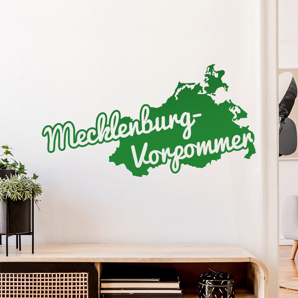 Mecklenburg-Vorpommer Herkunft Wandtattoo Wandaufkleber Wall Sticker - Dekoration, Küche, Wohnzimmer, Schlafzimmer, Badezimmer