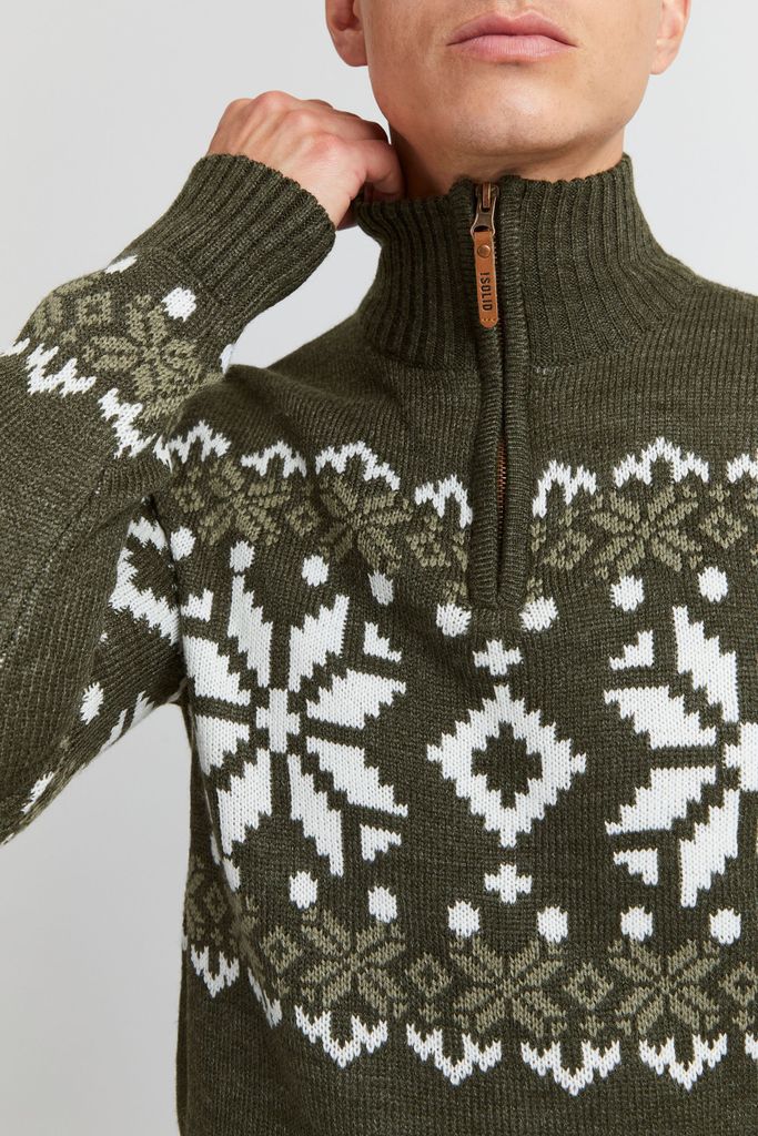 SOLID SDNorwin Herren Strickpullover Troyer Grobstrick Produktbild 4