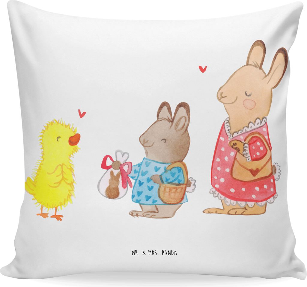 Mr. & Mrs. Panda zier kissen Ostern Geschenke - Weiß - Geschenk, Kuschel, Osterhase, 40x40, Sofa, Hase, Deko, Kopfkissen, Sofakissen, Küken, Frü...