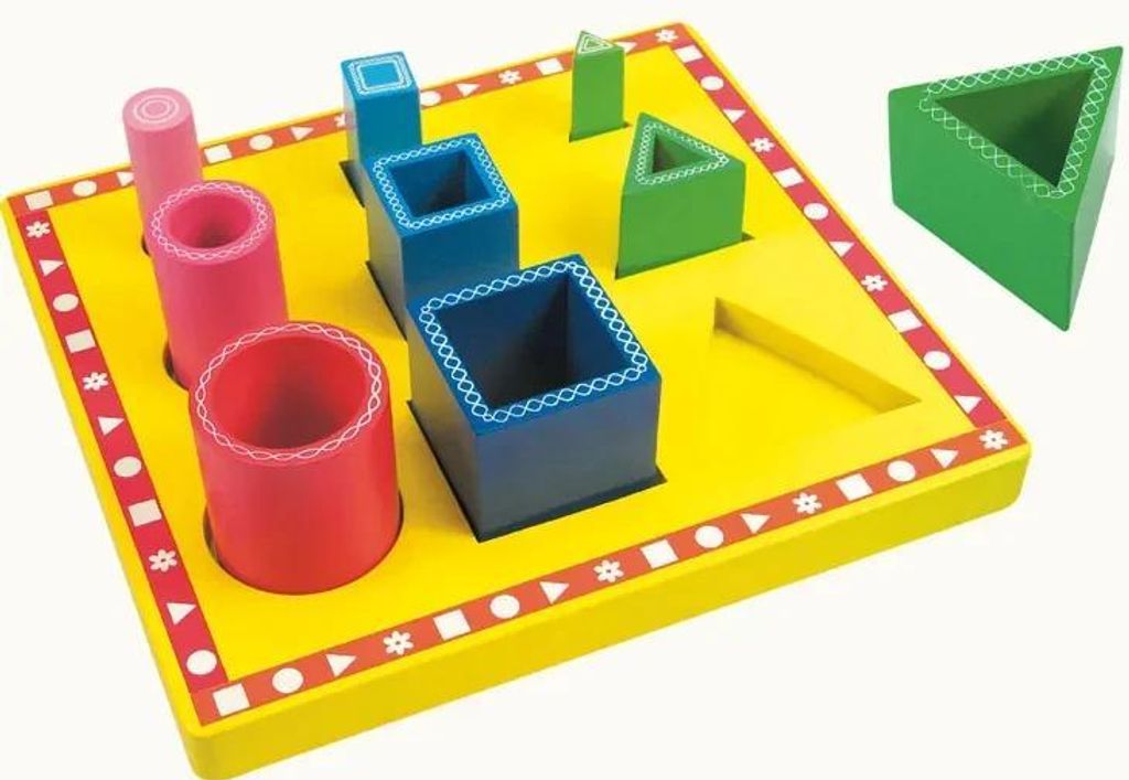 Klötzchenspiel Stecktafeln Formen, das Steckspiel von Bino Vario