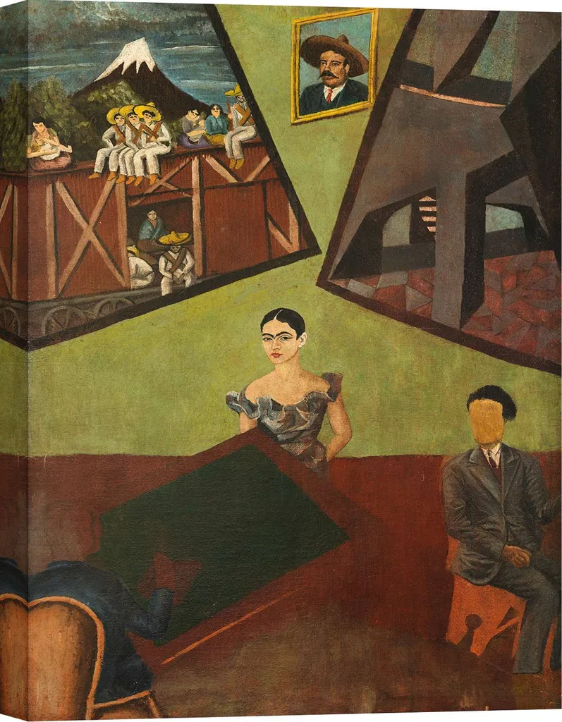 Tableau Frida Kahlo Pancho Villa et Adelita 1927 Toile 100x70 cm