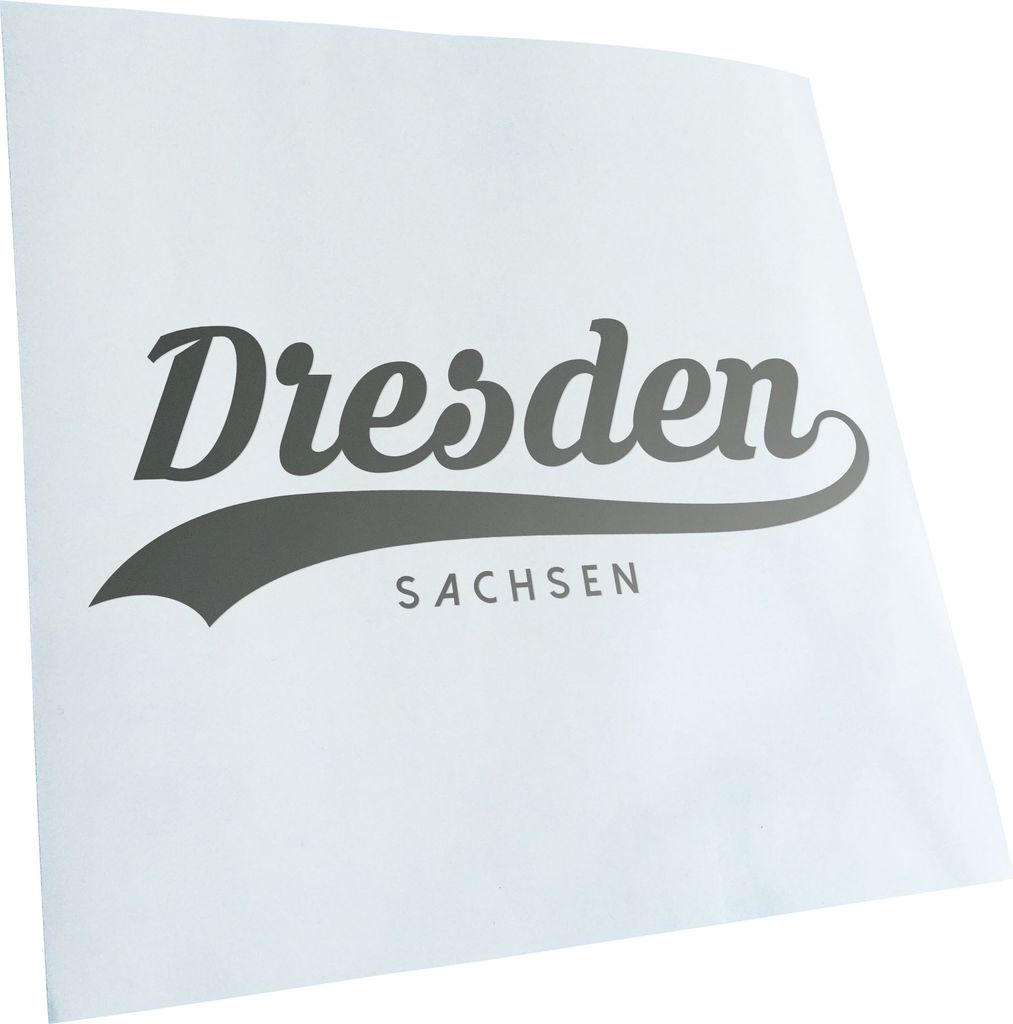Kiwistar - Autoaufkleber - Dresden Sachsen - Silber - 30x11cm - Aufkleber für Auto, Laptop, Fahrrad, LKW, Motorrad Mehrfarbig JDM Decal Racing